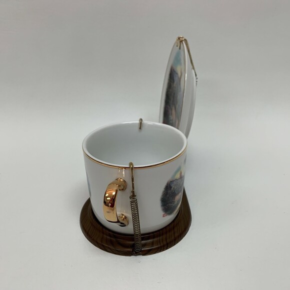 Thomas Kinkade Moonlight Cottage Teleflora Cup Saucer - Picture 4 of 9